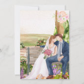 エレガントなチョークボードの結婚式招待状（愛のメッセージ付き） 招待状 (裏面)