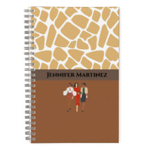 エレガントなツートンカラーのパーソナライズスパイラルノートブック