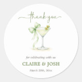 エレガントなティニーワンがやってくる 感謝 ラウンドシール (正面)