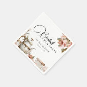 エレガントなティーパーティーのウェディングシャワー スタンダードカクテルナプキン (角)