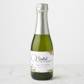 エレガントなティーパーティーのブライダルシャワー スパークリングワインラベル (正面)