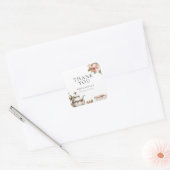 エレガントなティーパーティーの花嫁シャワー スクエアシール (封筒)