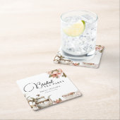 エレガントなティーパーティー ブライダルシャワー スクエアペーパーコースター (インサイチュ)