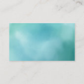 エレガントなティール(緑がかった色)の水彩画のグラデーションなおむつのラッフルのチケット エンクロージャーカード (裏面)