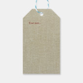 エレガントなテクスチャ効果 花柄 クラフト紙 ありがとう ギフトタグ (裏面)