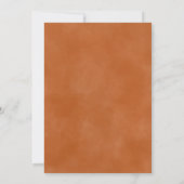 エレガントなテラコッタ水彩 ミニマリストウェディング 招待状 (裏面)