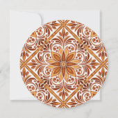 エレガントなテラコッタ メキシカン タラベラ 語り尽くせない感謝 招待状 (裏面)