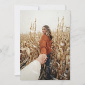 エレガントなテラコッタ モダン ミニマル スクリプト フォト 招待状 (裏面)