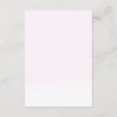 エレガントなテンダーピンクのブライダルシャワー レシピ エンクロージャーカード (裏面)