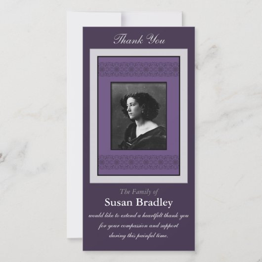 エレガントなテンプレートは記念の写真1感謝していしています サンキューカード (正面)