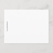 エレガントなテーブルナンバーカード ウェディング ホワイトタンジェリン インビテーションポストカード (裏面)