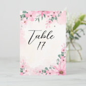 エレガントなテーブルナンバーカード 招待状 (スタンド正面)