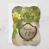 エレガントなテーブルナンバー 受付 葡萄 ワイナリー 招待状 (裏面)