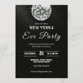 エレガントなディスコボール新年のパーティー招待状 招待状 (正面)