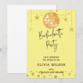 エレガントなディスコボール独身最後のパーティー招待状 招待状 (正面/裏面)