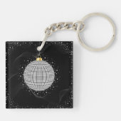 エレガントなディスコボール クリスマスオーナメント キーホルダー (裏面)