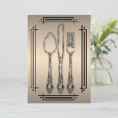 エレガントなディナー・パーティ 招待状 (スタンド正面)