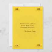 エレガントなディヤとマンダラ ディワリ 慶祝 招待状 (裏面)