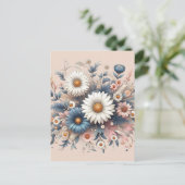 エレガントなデイジーの花で空間を変身させよう ポストカード (スタンド正面)