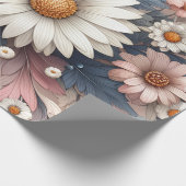 エレガントなデイジーの花で空間を変身させよう ラッピングペーパー (角)