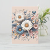 エレガントなデイジーの花で空間を変身させよう 招待状 (スタンド正面)