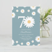 エレガントなデイジーの70歳の節目 誕生日 招待状 (スタンド正面)