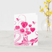 エレガントなデザイナーのハートメモカード カード (黄色い花)