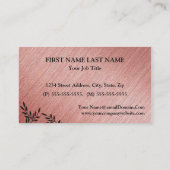 エレガントなデザイナー名刺 名刺 (裏面)