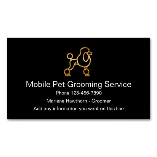 エレガントなデザインに手入れをしている上品な移動式ペット マグネット名刺 (正面)