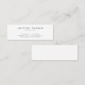 エレガントなデザインのお洒落で明白な専門のモダン スキニー名刺 (正面/裏面)