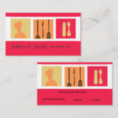 エレガントなデザインの料理用のシェフのケータリング 名刺 (正面/裏面)