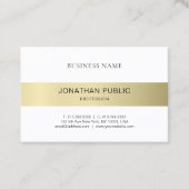 エレガントなデザインの粋な最小主義の明白な金ゴールドの一見 名刺 (正面)