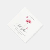 エレガントなデザインの「彼は私をときめかせる」フラワーナプキン スタンダードカクテルナプキン (角)