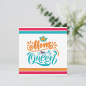 エレガントなデザイン タイポグラフィー 母は私の女王 (スタンド正面)