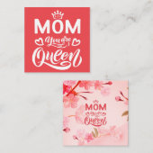 エレガントなデザイン タイポグラフィ ママ あなたは女王様 ノートカード (正面/裏面)