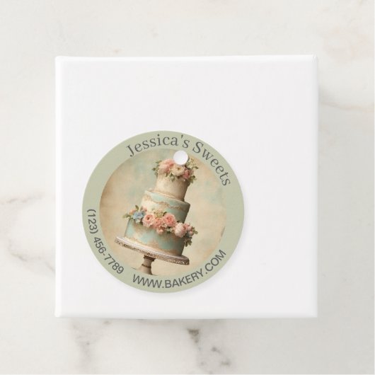 エレガントなデザート専門のパン屋のウェディングケーキ フェイバータグ (インサイチュ)