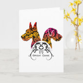 エレガントなデンマーク人 カード (黄色い花)