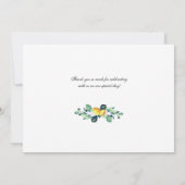 エレガントなトスカーナのウェディングサンキューレター 招待状 (裏面)