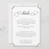 エレガントなトラディショナル クラシック オールインワン ウェディング 招待状 (裏面)