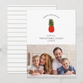 エレガントなトロピカルクリスマス ピンアップ | 写真 シーズンカード (正面/裏面)