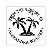 エレガントなトロピカルパームツリー 「図書館から」 セルフインキングスタンプ (デザイン)