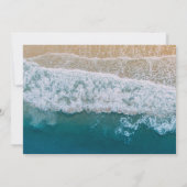 エレガントなトロピカルビーチオーシャン写真ウェディング 招待状 (裏面)