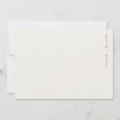 エレガントなトロピカルビーチパームツリーのスケッチ淡いゴールド セーブザデート (裏面)