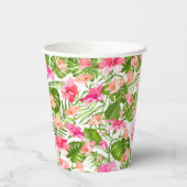 エレガントなトロピカルフラワー 紙コップ (裏面)