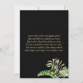 エレガントなトロピカルベビースプリンクラー 招待状 (裏面)