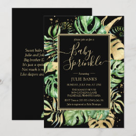 エレガントなトロピカルベビースプリンクラー 招待状