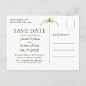 エレガントなトロピカル セーブ・ザ・デート 招待状 (裏面)