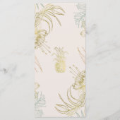 エレガントなトロピカル ボタニカル フローラル ウェディング メニュー (裏面)