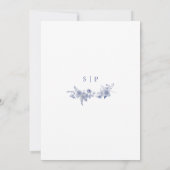 エレガントなトワル フレンチブルー ガーデン フローラル 招待状 (裏面)