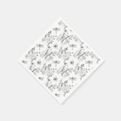 エレガントなトンボと野の花 スタンダードカクテルナプキン (角)